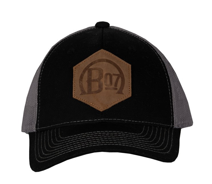 B-Line 07 Leather Diamond Patch Trucker Hat